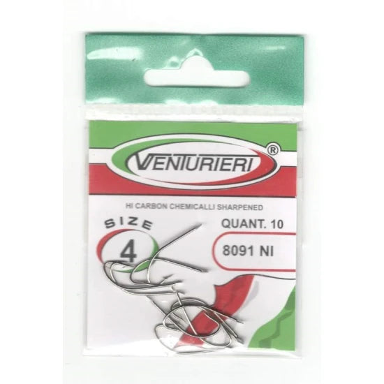 Carlige Venturieri Hooks 8091 Ni, Nr.4, 10buc/pac