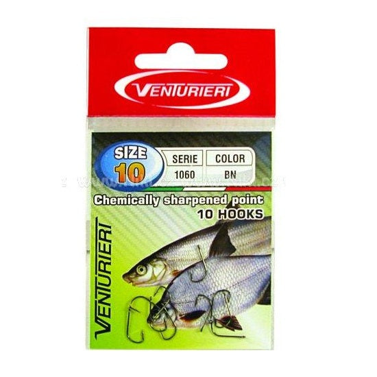 Carlige Venturieri cu ochet 1060 Black Nikel Nr.6 10buc/Plic