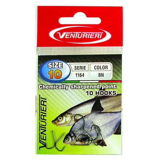 Carlige Venturieri cu paleta 1164 Black Nikel Nr.10 10buc/Plic