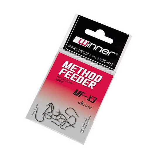 Carlige Winner Professional Method Feeder Hook MF X3 nr 14