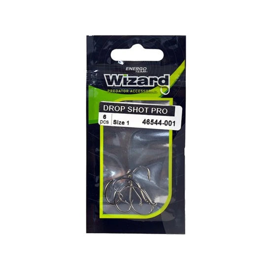 Carlige Wizard Drop Shot Cu Ochet, Nr. 2, 6 Buc/plic