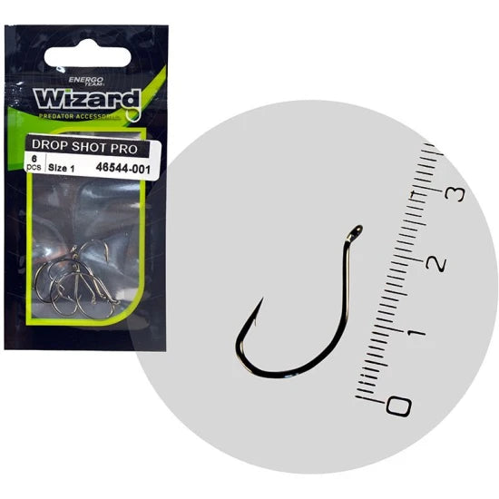 Carlige Wizard Drop Shot Cu Ochet, Nr.6, 6 Buc/plic
