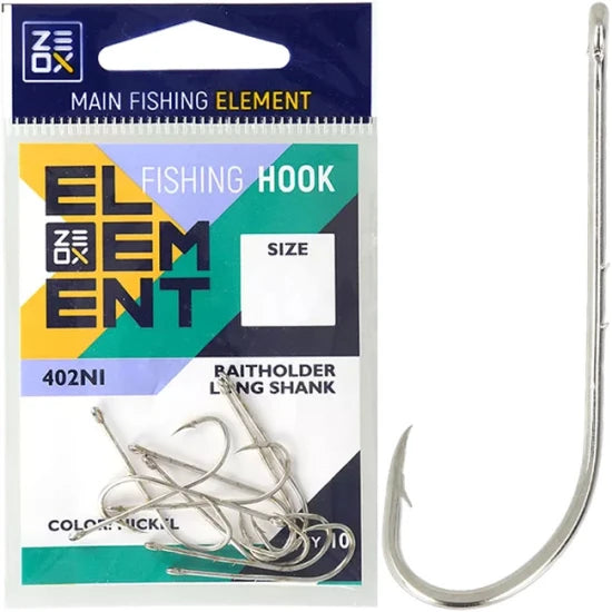 Carlige Zeox Hook Baitholder Long Shank 402ni, Nr.2, 10buc/pac