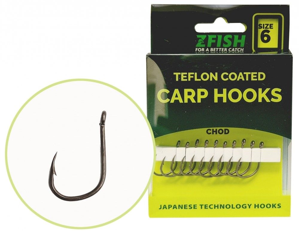 Carlige Zfish Teflon Chod Hooks, Nr.8, 10buc/pac