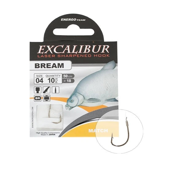 Carlige Legate Excalibur Bream Match Nr.4 10buc/plic
