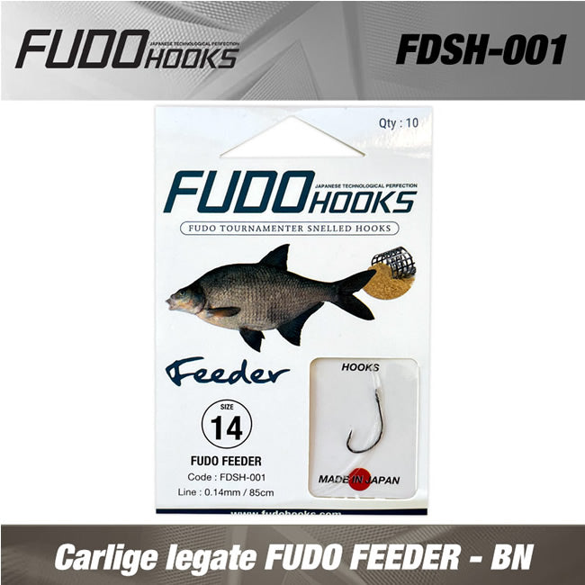 Carlige legate FUDO FEEDER - BN 10 0.16 mm/85 cm