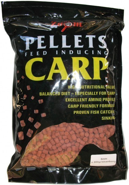 Carp Zoom Pellets Strawberry 6mm 800gr
