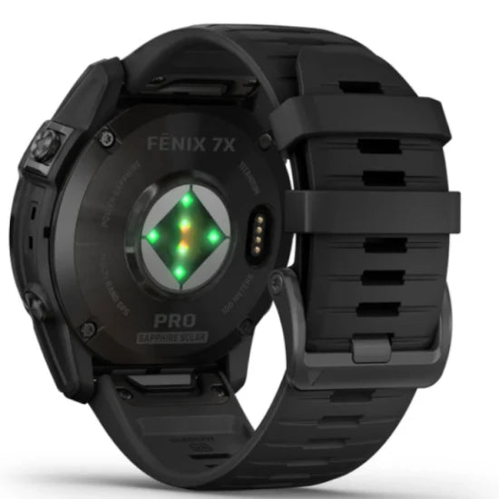 Ceas Garmin Fenix 7 Pro Sapphire Solar Carbon Grey, Curea Neagra, 51mm