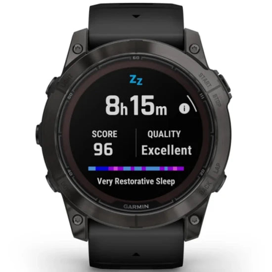 Ceas Garmin Fenix 7 Pro Sapphire Solar Carbon Grey, Curea Neagra, 51mm