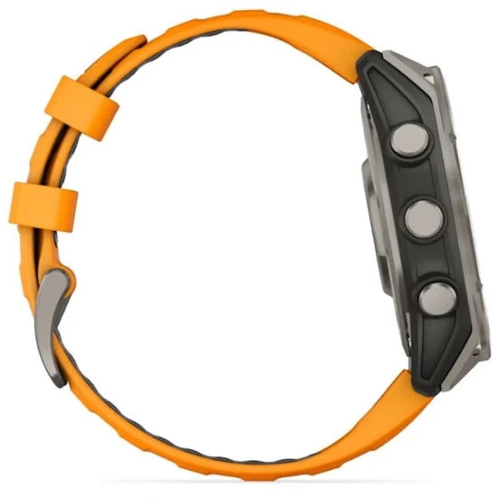 Ceas Garmin Fenix 8 Amoled Sapphire Spark Orange / Graphite Ti / Bare, 47mm, Emea