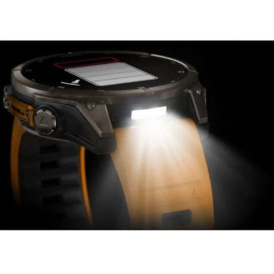 Ceas Garmin Fenix 8 Amoled Sapphire Spark Orange / Graphite Ti / Bare, 47mm, Emea