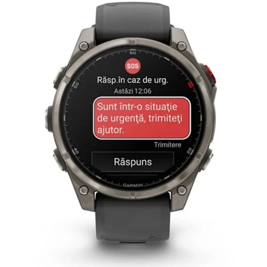 Ceas Garmin Fenix 8 Pro Amoled Saphire Titan Curea Silicon Graphite / Black 47mm Emea