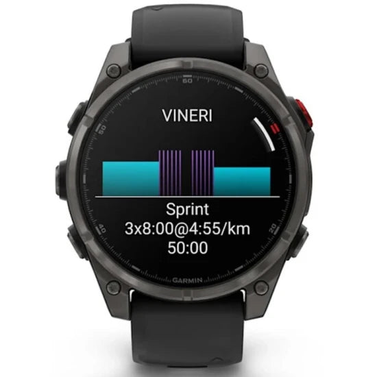 Ceas Garmin Fenix 8 Pro Amoled Saphire Titan Curea Silicon Graphite / Black 47mm Emea