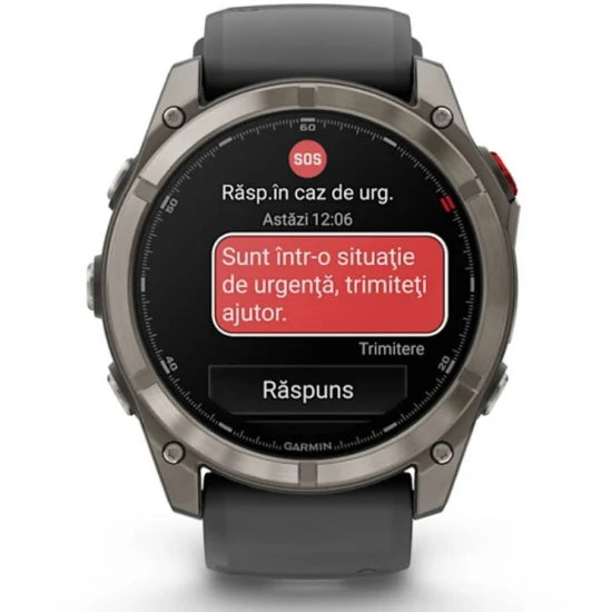 Ceas Garmin Fenix 8 Pro Amoled Saphire Titan Curea Silicon Graphite / Black 51mm Emea