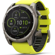 Ceas Garmin Fenix 8 Sapphire Solar Yellow/graphite Titanium, 51mm Emea