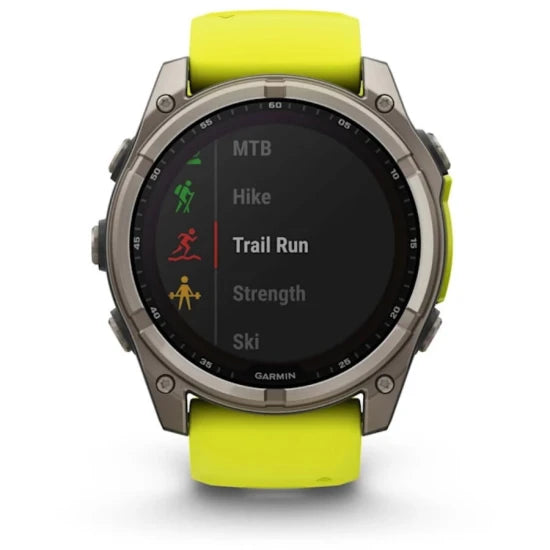 Ceas Garmin Fenix 8 Sapphire Solar Yellow/graphite Titanium, 51mm Emea