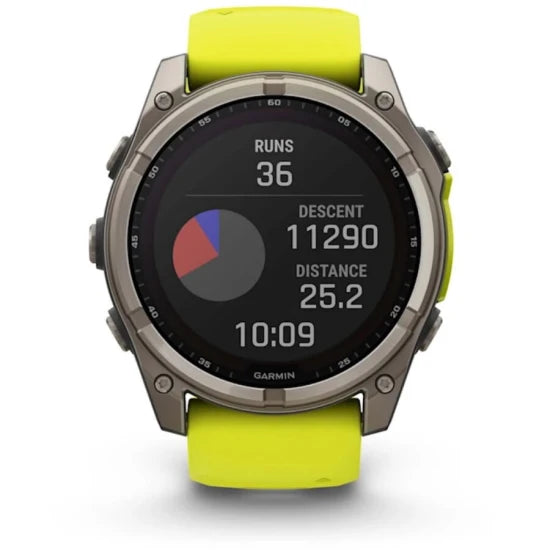 Ceas Garmin Fenix 8 Sapphire Solar Yellow/graphite Titanium, 51mm Emea