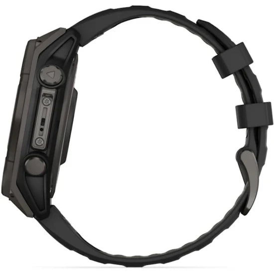 Ceas Garmin Fenix 8 Solar Sapphire Carbon, Grey Ti / Black, 47mm, Em