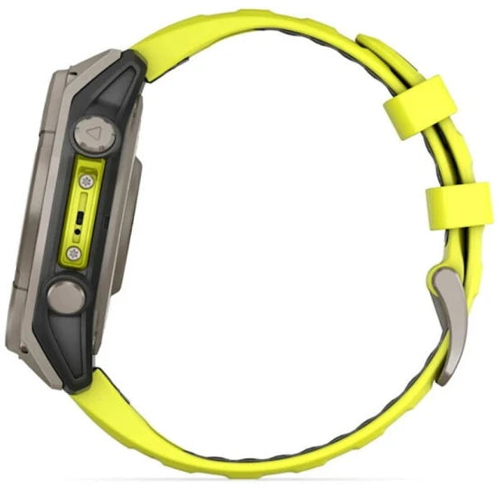 Ceas Garmin Fenix 8 Solar Sapphire Carbon, Yellow / Graphite, 47mm, Emea