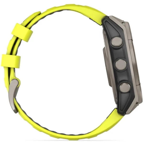 Ceas Garmin Fenix 8 Solar Sapphire Carbon, Yellow / Graphite, 47mm, Emea