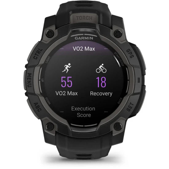 Ceas Garmin Instinct 3 Amoled Black, Curea Neagra, 45mm