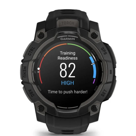 Ceas Garmin Instinct 3 Amoled Black, Curea Neagra, 45mm