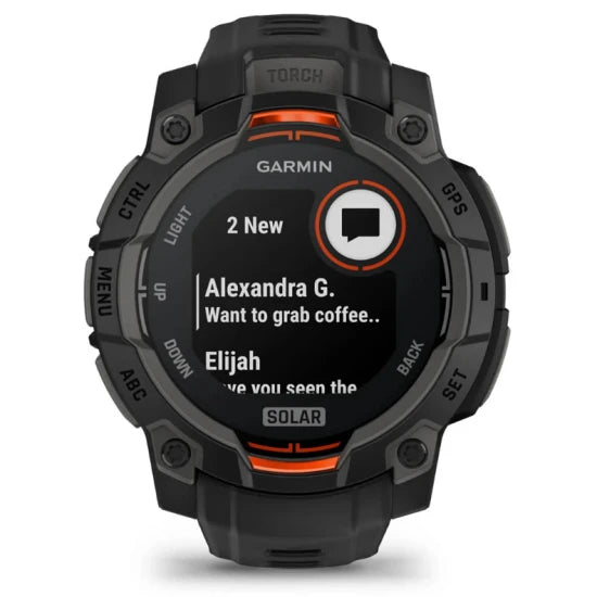 Ceas Garmin Instinct 3 Solar Black Curea Black 45mm