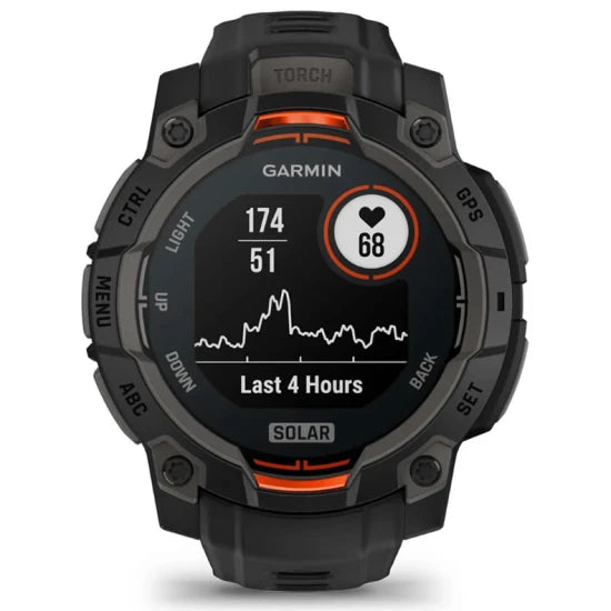 Ceas Garmin Instinct 3 Solar Black Curea Black 45mm
