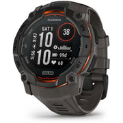 Ceas Garmin Instinct 3 Solar Black Curea Charcoal 50mm