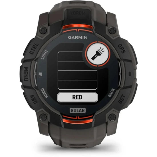 Ceas Garmin Instinct 3 Solar Black Curea Charcoal 50mm