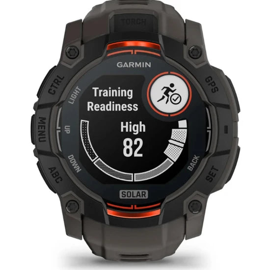 Ceas Garmin Instinct 3 Solar Black Curea Charcoal 50mm