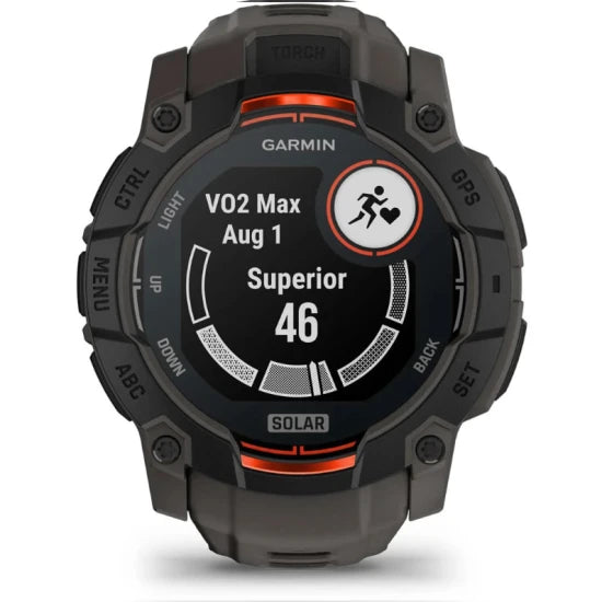 Ceas Garmin Instinct 3 Solar Black Curea Charcoal 50mm
