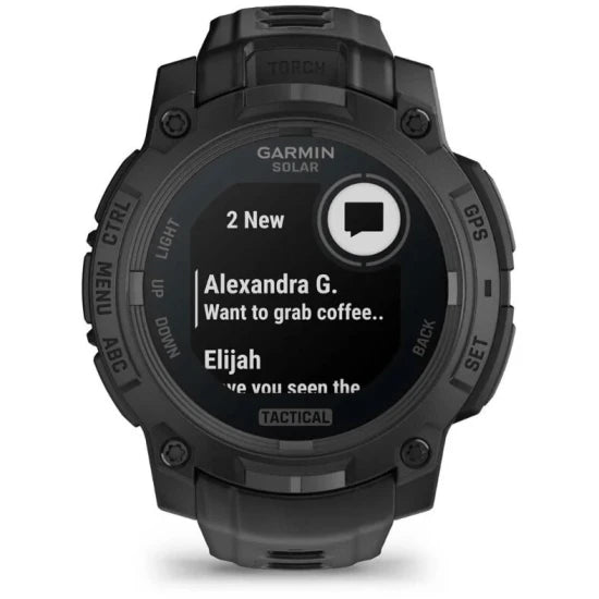 Ceas Garmin Instinct 3 Solar Black Tactical Edition, 45mm, Curea Neagra