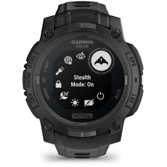 Ceas Garmin Instinct 3 Solar Black Tactical Edition, 45mm, Curea Neagra