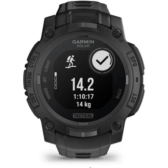 Ceas Garmin Instinct 3 Solar Black Tactical Edition, 45mm, Curea Neagra