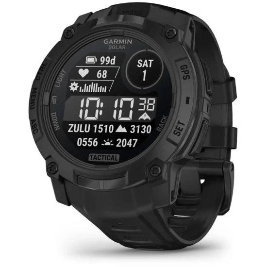 Ceas Garmin Instinct 3 Solar Black Tactical Edition, 50mm, Curea Neagra