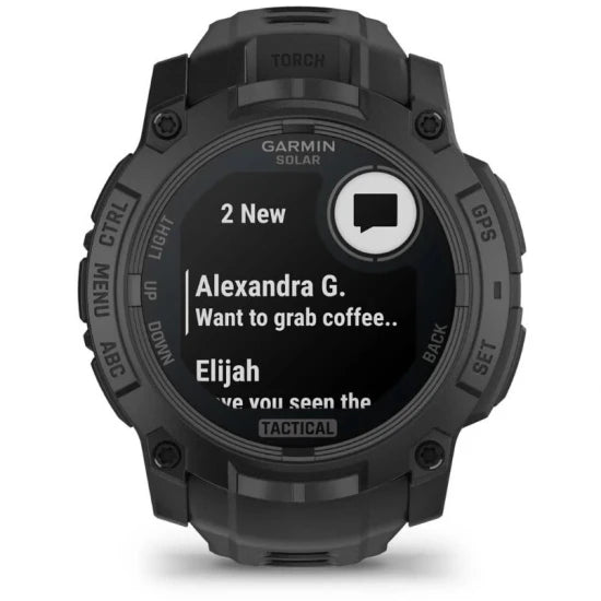 Ceas Garmin Instinct 3 Solar Black Tactical Edition, 50mm, Curea Neagra