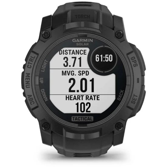 Ceas Garmin Instinct 3 Solar Black Tactical Edition, 50mm, Curea Neagra