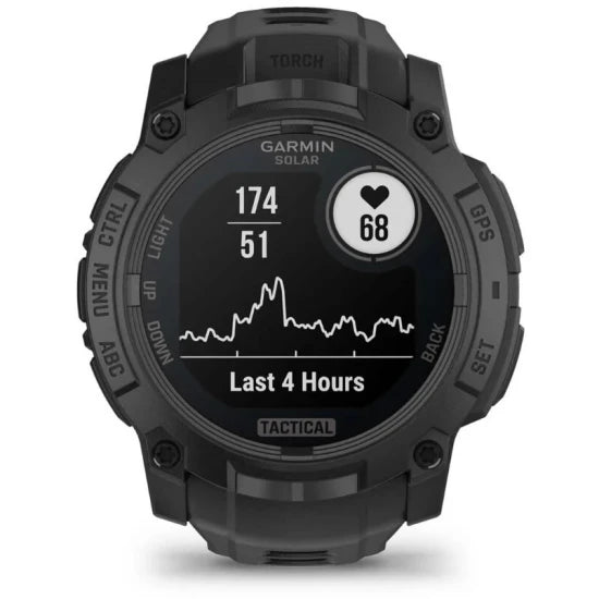 Ceas Garmin Instinct 3 Solar Black Tactical Edition, 50mm, Curea Neagra