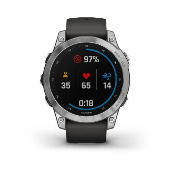 Ceas Garmin Fenix 7 Silver/graphite 47mm