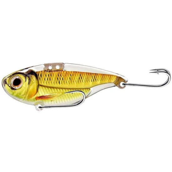Cicada Live Target Sonic Shad Blade Bait, 5cm, 10g, Glow / Pumpkin