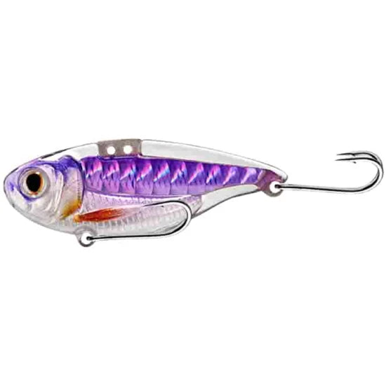 Cicada Live Target Sonic Shad Blade Bait, 5cm, 10g, Violet / Black Back