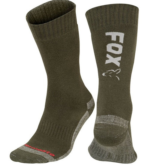 Ciorapi Fox GREEN/SILVER THERMOLITE LONG Marime 44-47