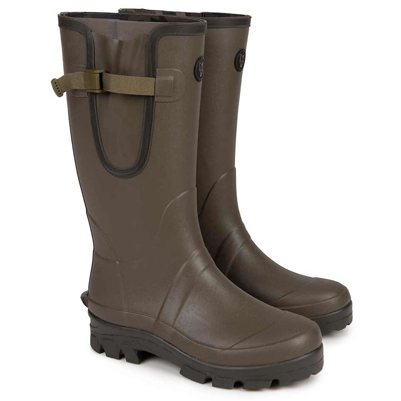 Cizme Fox Neoprene Lined Camo &amp; Khaki Wellies, Marime U10 / EU44