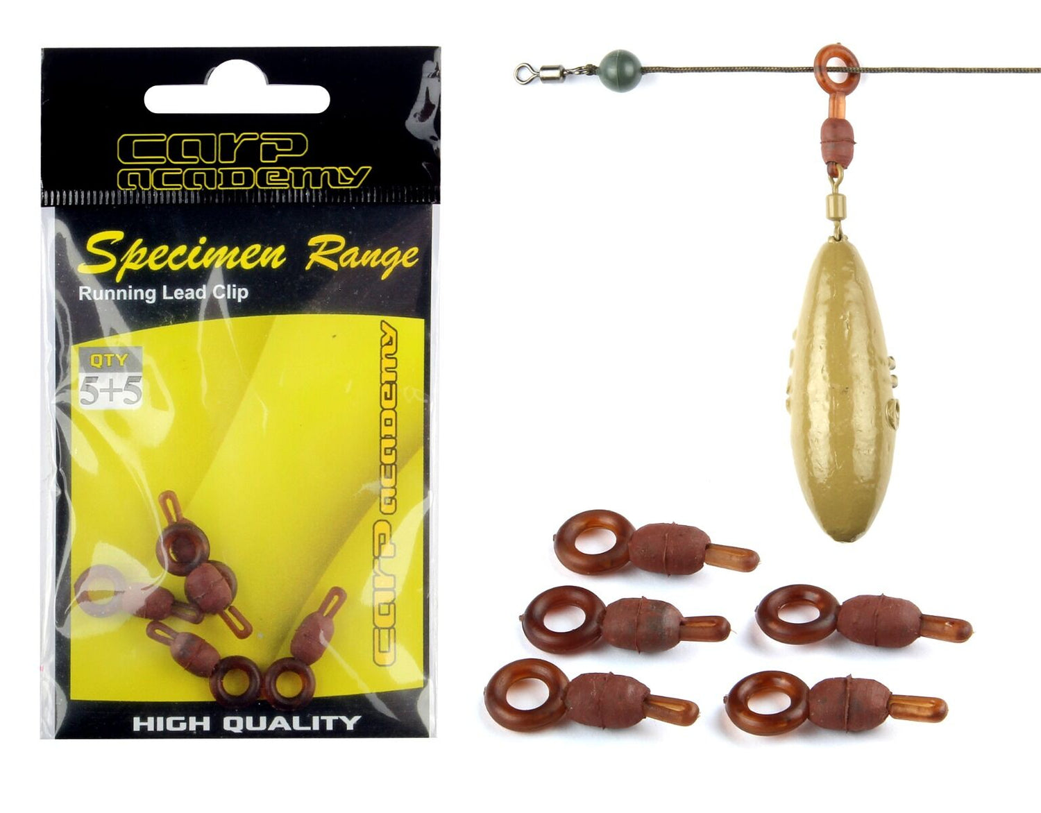 Clips CARP ACADEMY Running Rig Lead, 10buc/pac