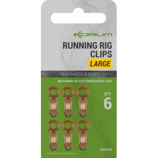 Clips Korum Smokescreen Running Rig Clips Large, 8buc/pac