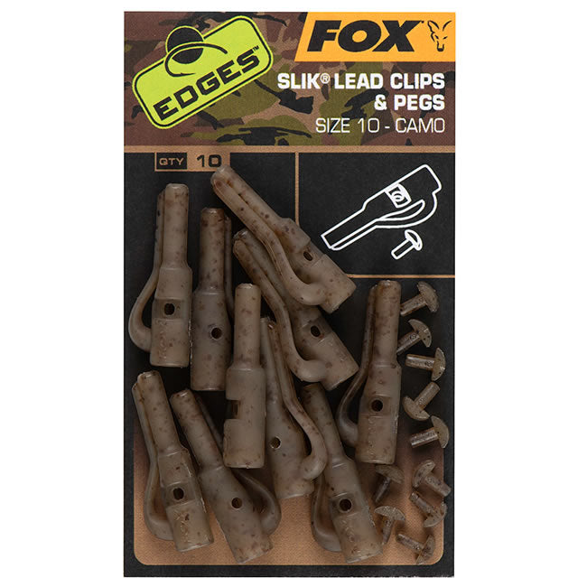Clips Plumb Pierdut + Pin Fox Edges Camo Slik Lead Clip &amp; Pegs Nr.10