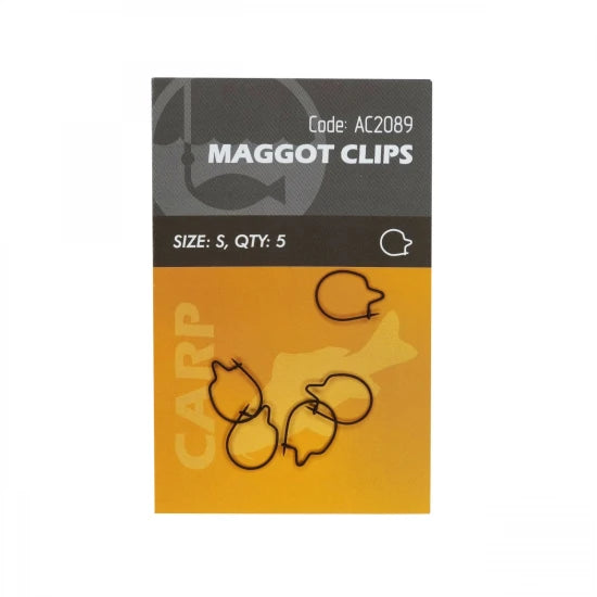 Clips Pentru Viermusi Orange Size Maggot Clips, Marime L, 5buc/pac