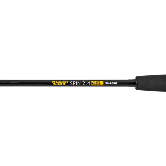 Combo Black Cat Hard Core Combo Spin Rod 2.4m, 20-200g, 2seg + Black Passion Fd 50 Reel + Fir Textil