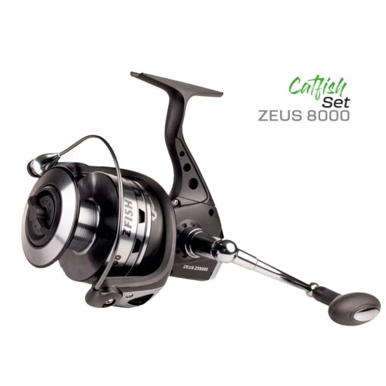 Combo Pescuit Somn Zfish Lanseta Catfish Fighter 2.85m, 100/300g, Mulineta Zeus Zx 8000